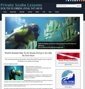 PrivateScubaLessons.com, Web Design by Ogawa Design Agency
