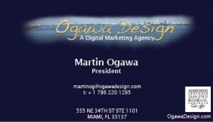 Ogawa Design Business Card Front