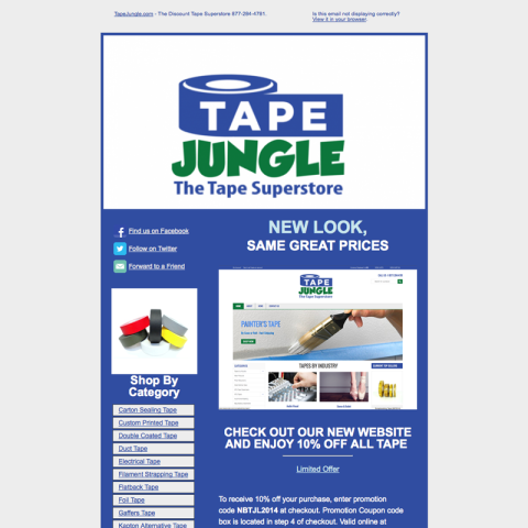 Tape Jungle Email Blast